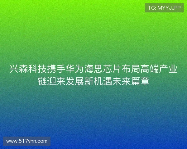 兴森科技携手华为海思芯片布局高端产业链迎来发展新机遇未来篇章